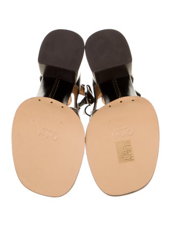 Chloé Leather Cutout Accent Gladiator Sandals