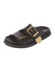 Chloé Leather Whipstitch Trim Slides