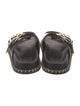 Chloé Leather Whipstitch Trim Slides