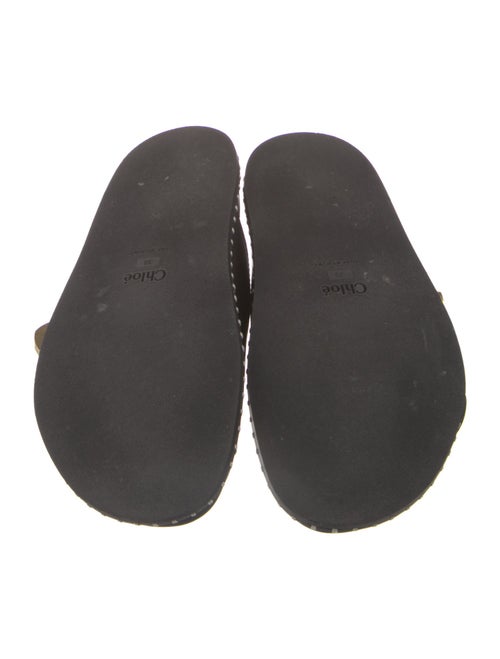 Chloé Leather Whipstitch Trim Slides