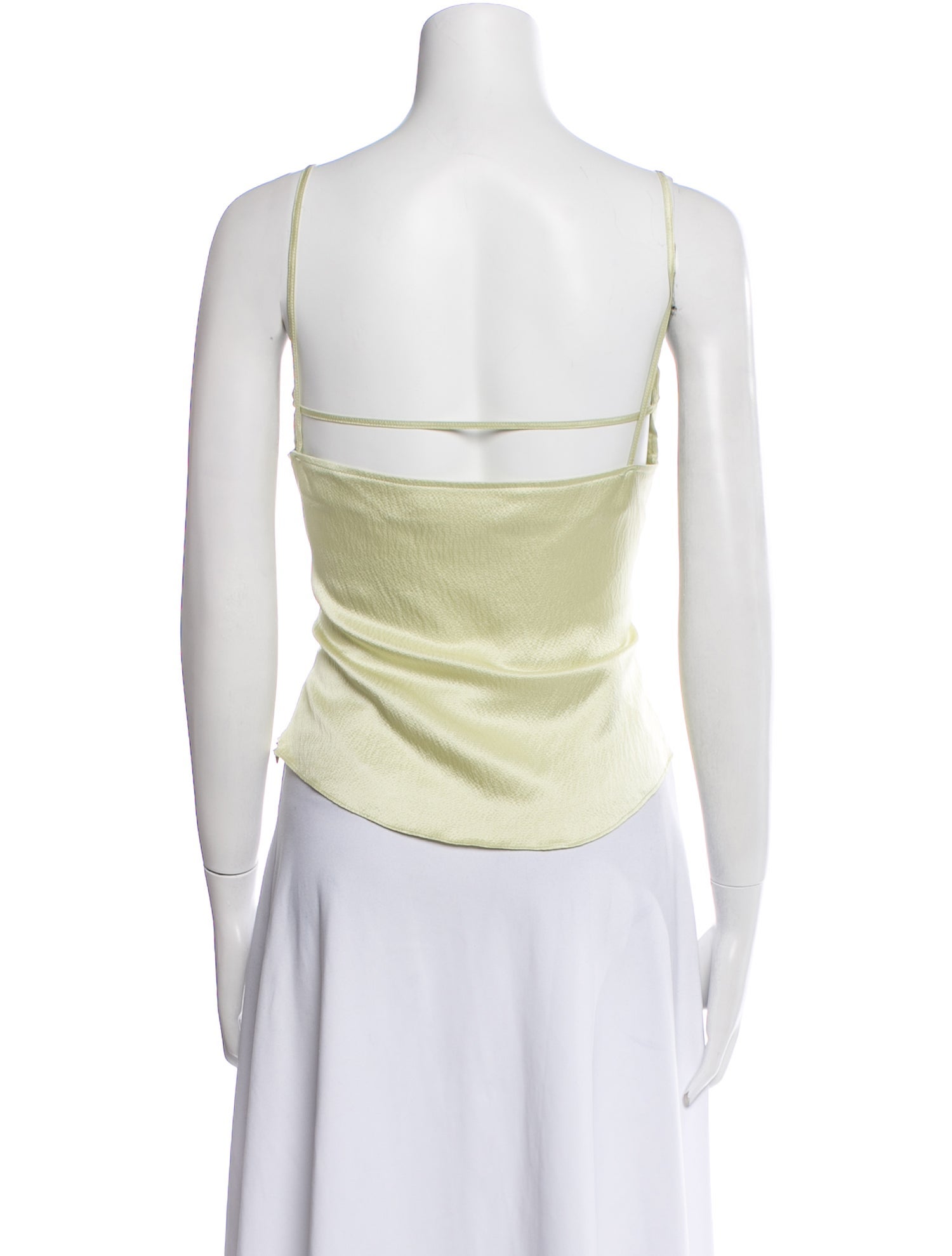 Chloé Square Neckline Sleeveless Crop Top