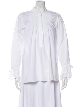 Chloé Mock Neck Long Sleeve Blouse