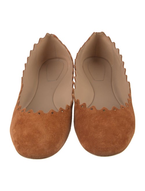 Chloé Suede Studded Accents Ballet Flats