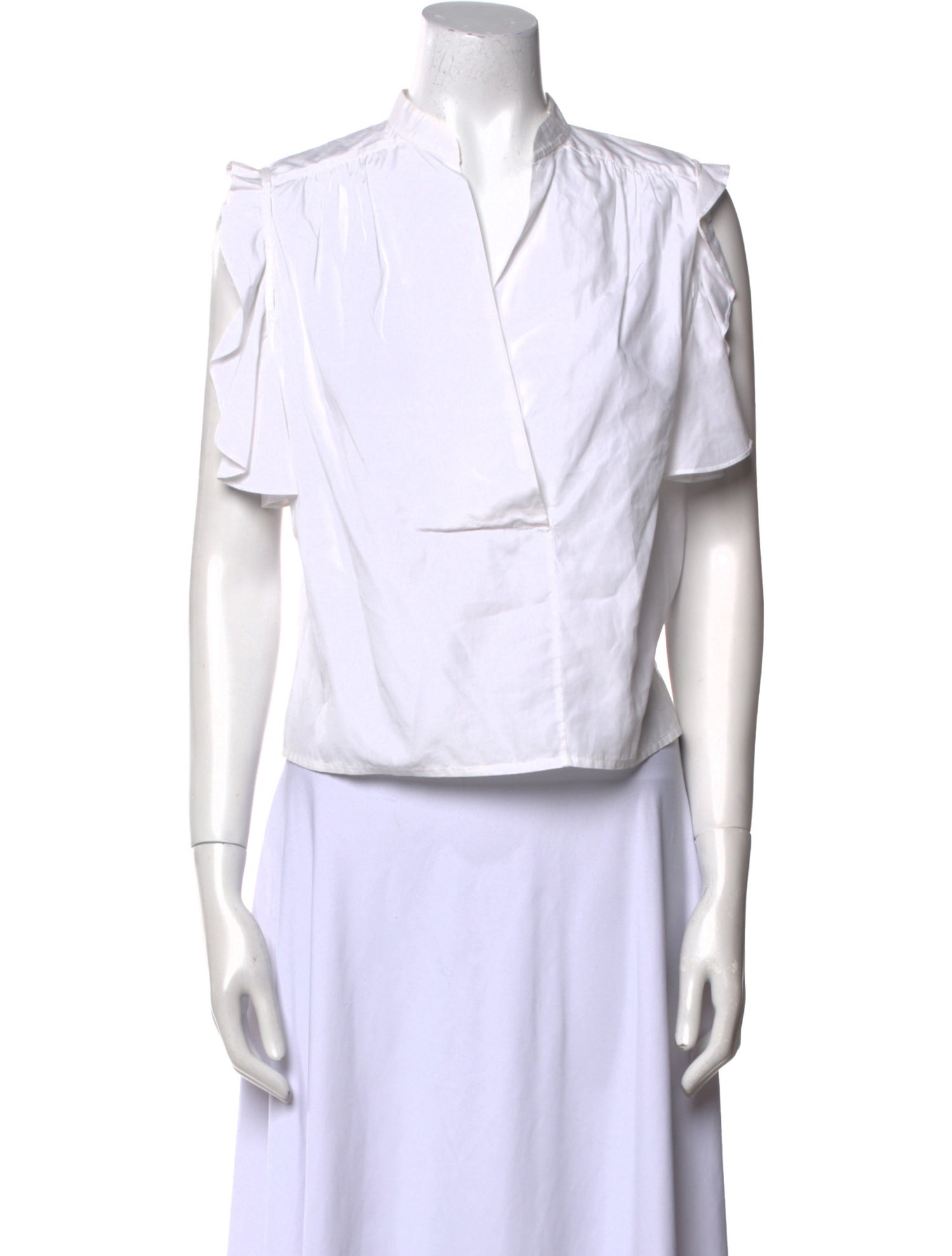 Chloé V-Neck Short Sleeve Blouse