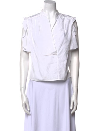 Chloé V-Neck Short Sleeve Blouse