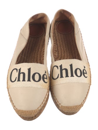 Chloé Leather Printed Espadrilles