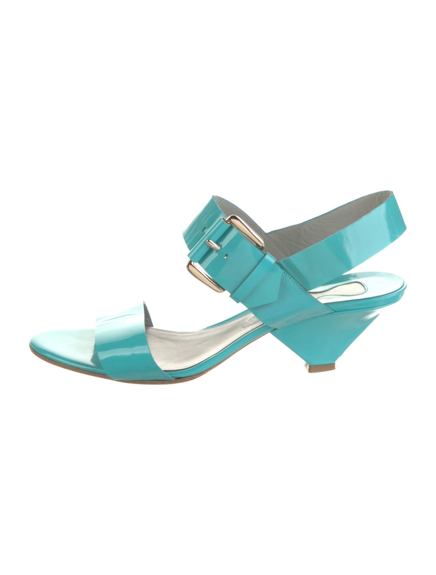 Chloé Patent Leather Slingback Sandals
