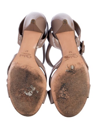 Chloé Patent Leather Sandals
