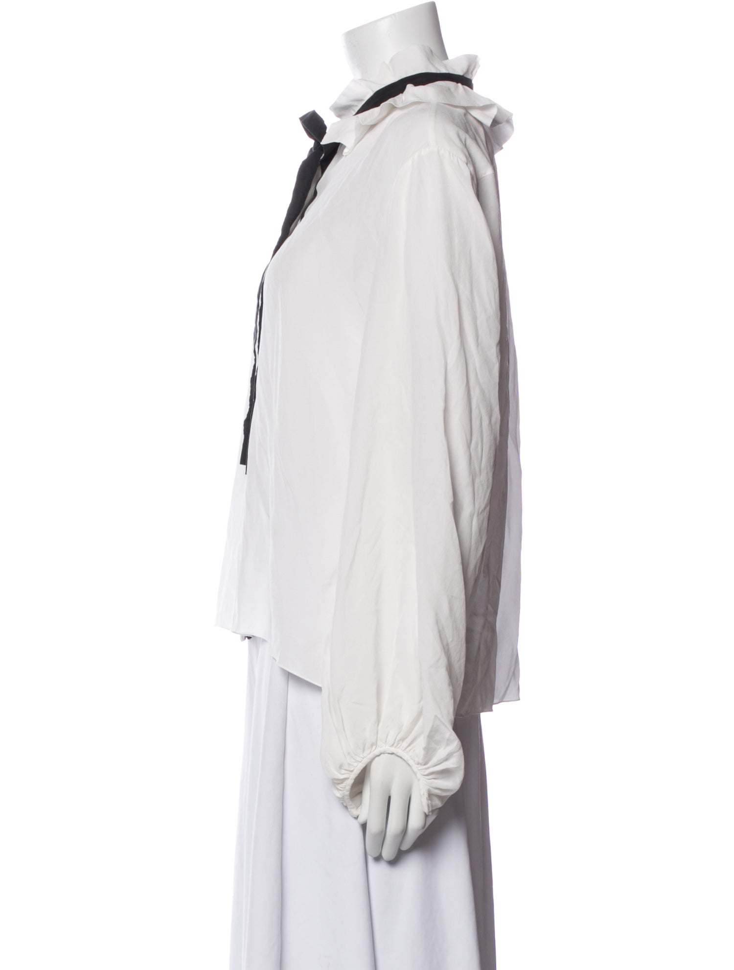 Chloé Silk Mock Neck Blouse