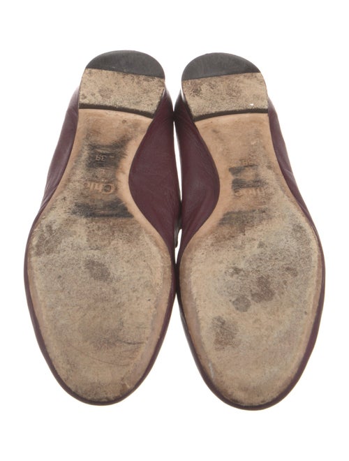 Chloé Leather Scalloped Accent Ballet Flats