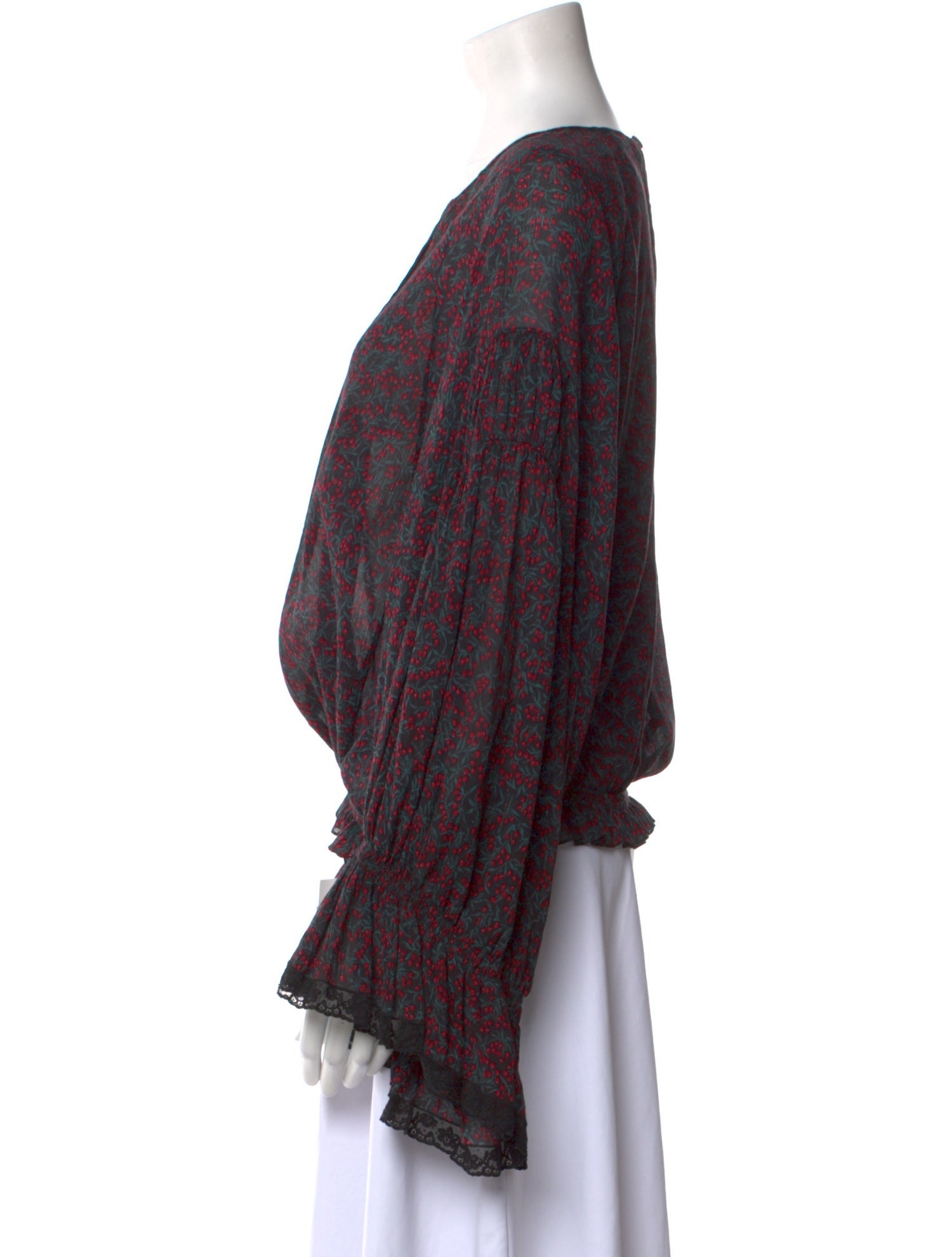 Chloé Printed Scoop Neck Blouse