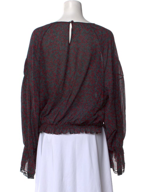 Chloé Printed Scoop Neck Blouse