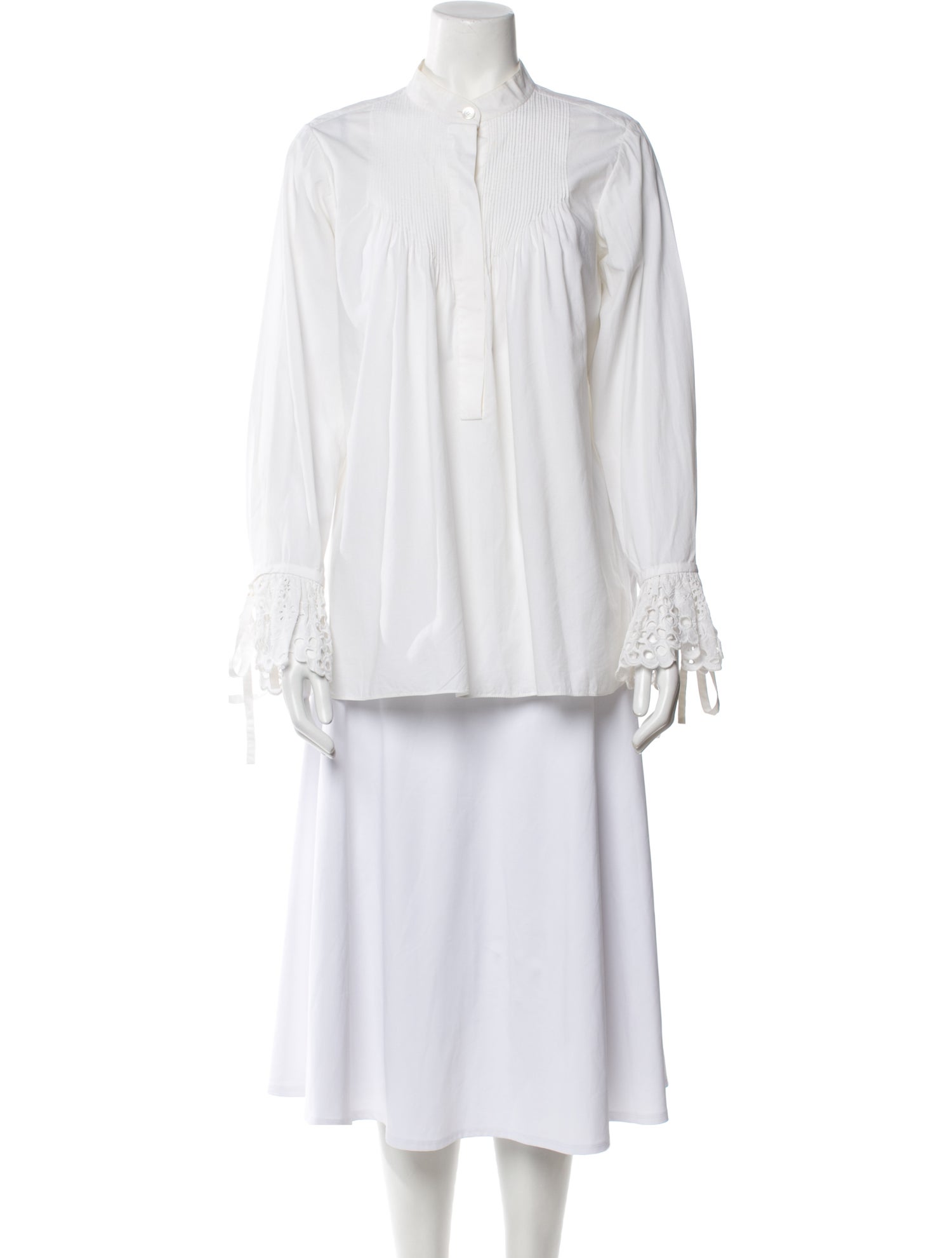 Chloé Mock Neck Long Sleeve Tunic