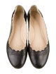 Chloé Leather Scalloped Accent Ballet Flats