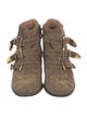Chloé Suede Studded Accents Lace-Up Boots