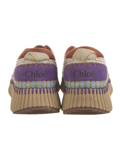 Chloé Mesh Plaid Print Sneakers