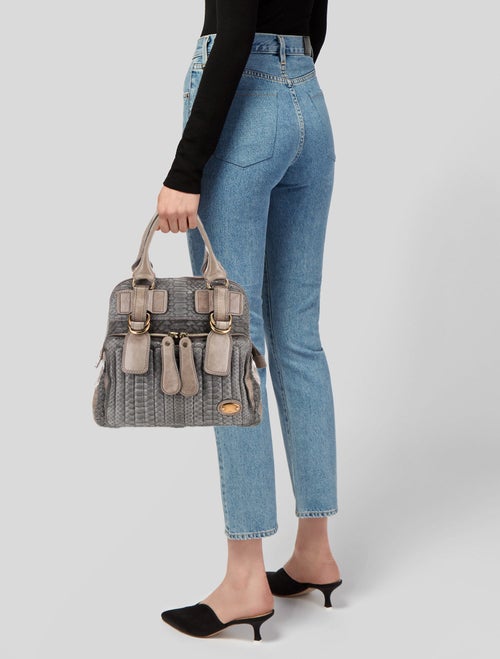 Chloé Python Top Handle Bag