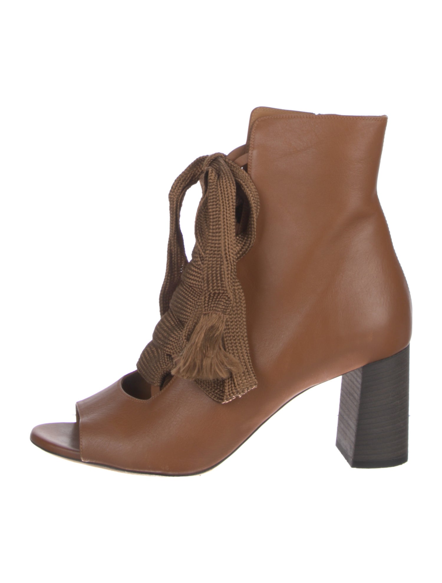 Chloé Leather Lace-Up Boots