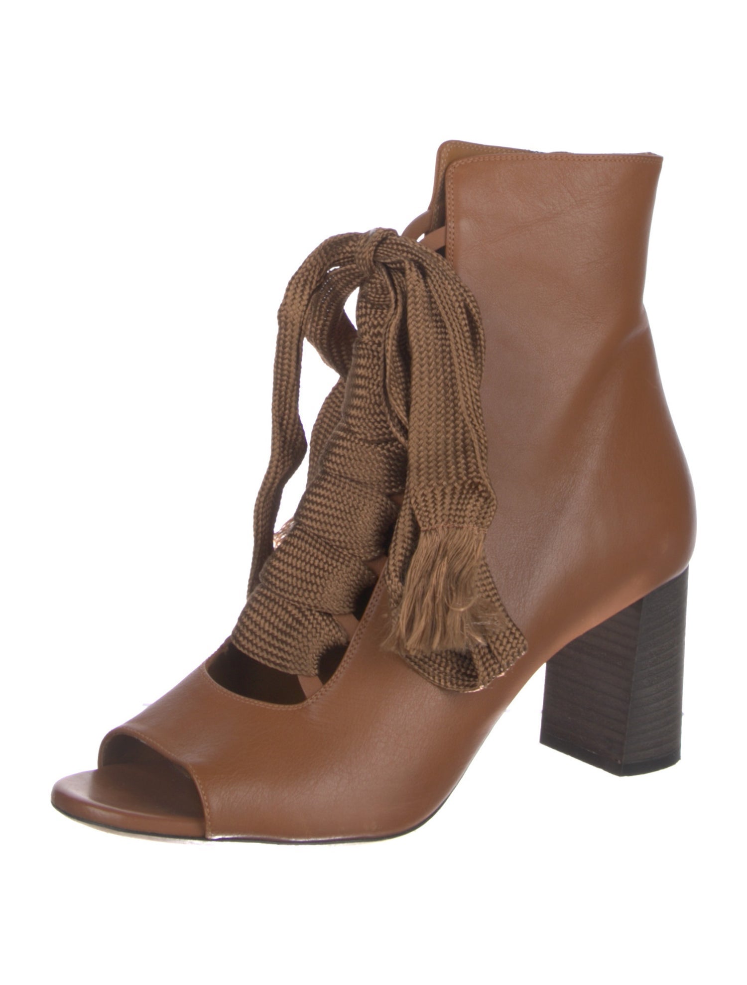 Chloé Leather Lace-Up Boots
