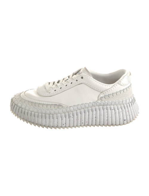Chloé Leather Whipstitch Trim Sneakers