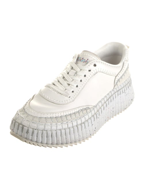 Chloé Leather Whipstitch Trim Sneakers