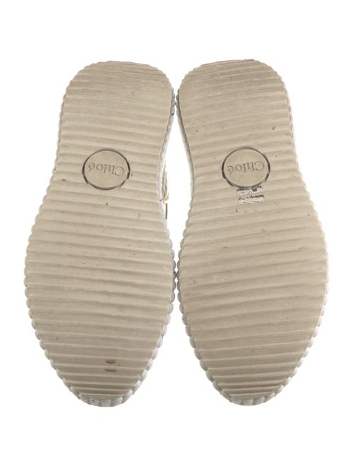 Chloé Leather Whipstitch Trim Sneakers