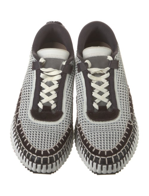 Chloé Plaid Print Whipstitch Trim Sneakers