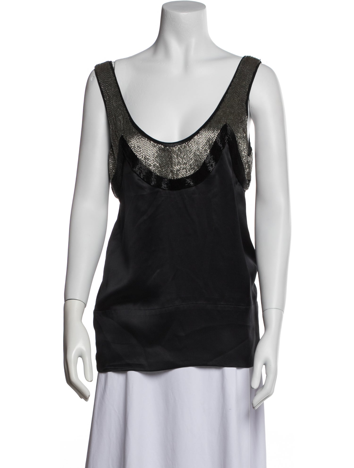 Chloé Silk Scoop Neck Top