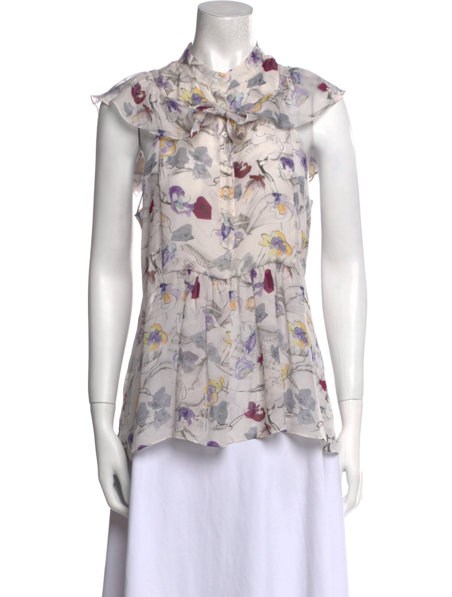 Chloé Silk Floral Print Blouse