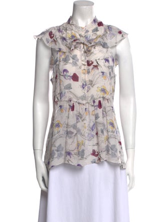 Chloé Silk Floral Print Blouse