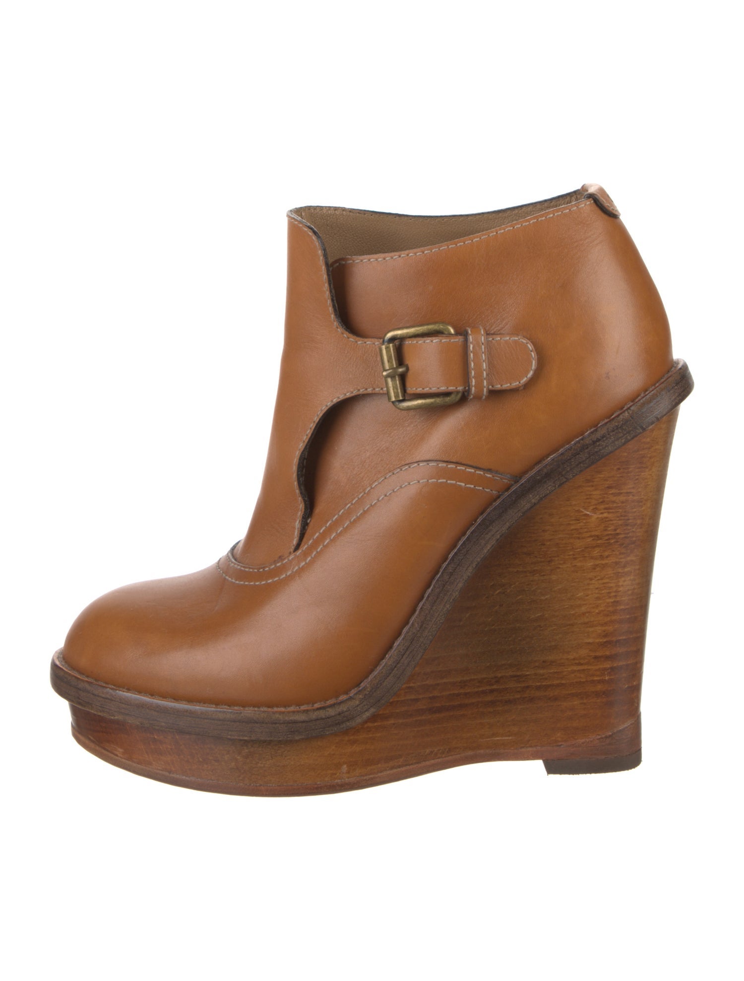 Chloé Leather Lace-Up Boots