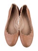 Chloé Leather Scalloped Accent Ballet Flats