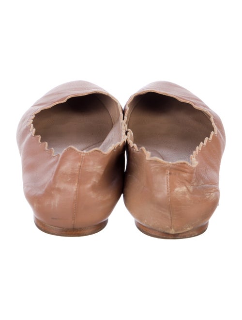 Chloé Leather Scalloped Accent Ballet Flats
