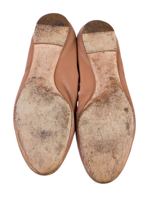 Chloé Leather Scalloped Accent Ballet Flats