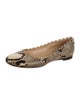 Chloé Embossed Leather Animal Print Flats