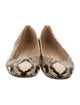 Chloé Embossed Leather Animal Print Flats