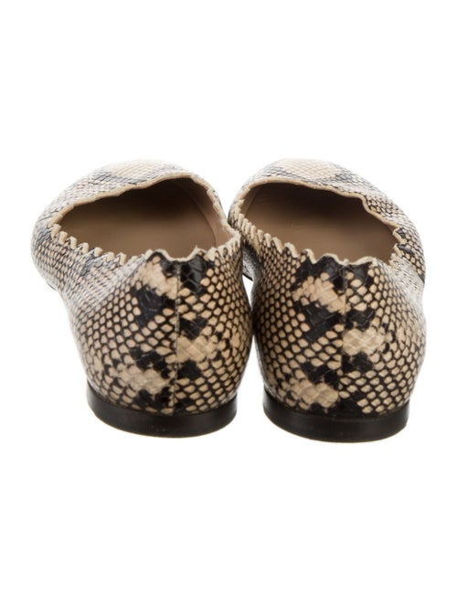 Chloé Embossed Leather Animal Print Flats