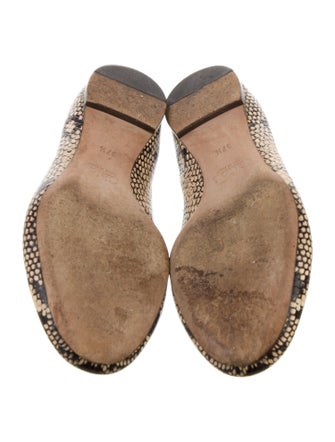 Chloé Embossed Leather Animal Print Flats