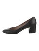 Chloé Leather Scalloped Accent Pumps