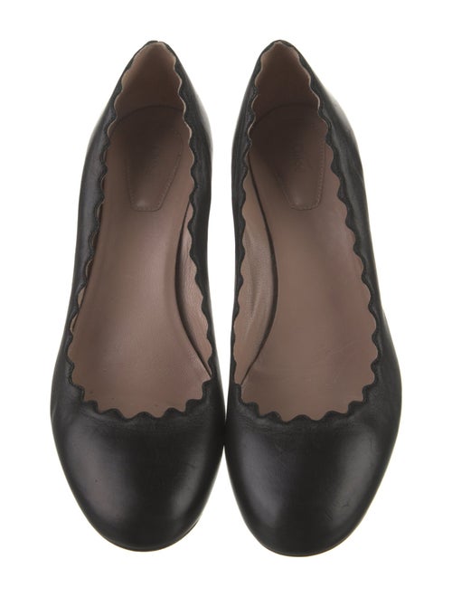 Chloé Leather Scalloped Accent Pumps