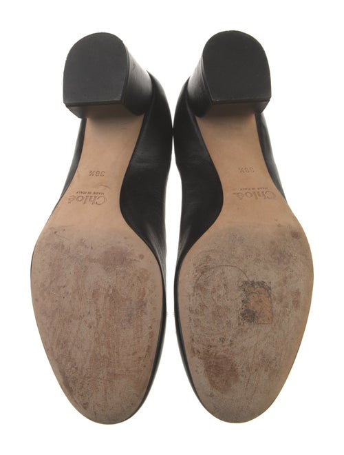 Chloé Leather Scalloped Accent Pumps