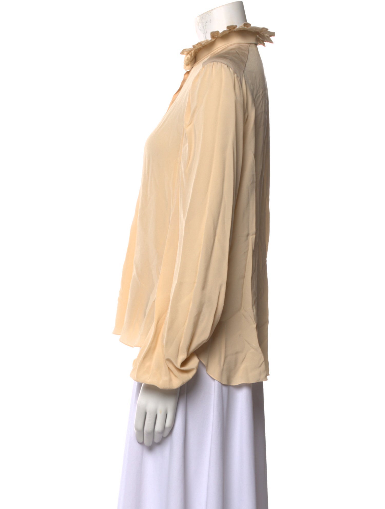 Chloé Silk Mock Neck Blouse