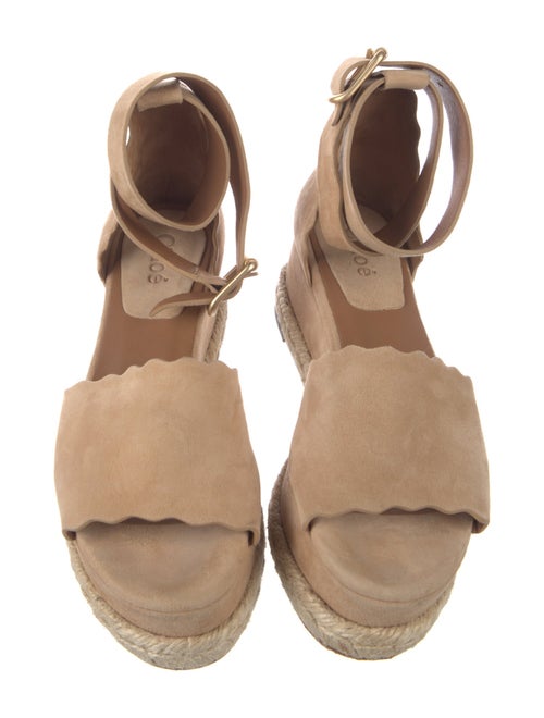 Chloé Suede Scalloped Accent Espadrilles