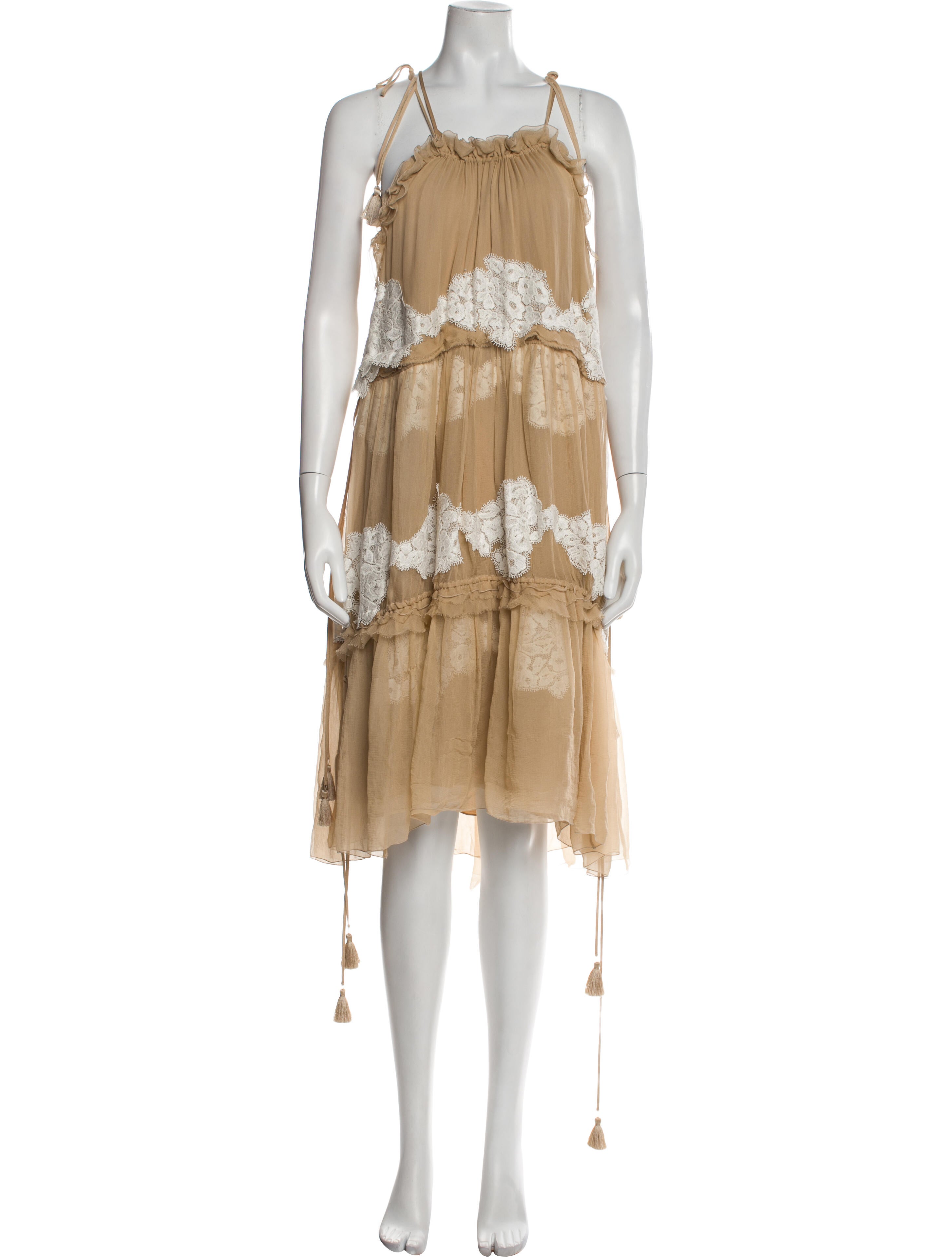 Chloé Silk Knee-Length Dress