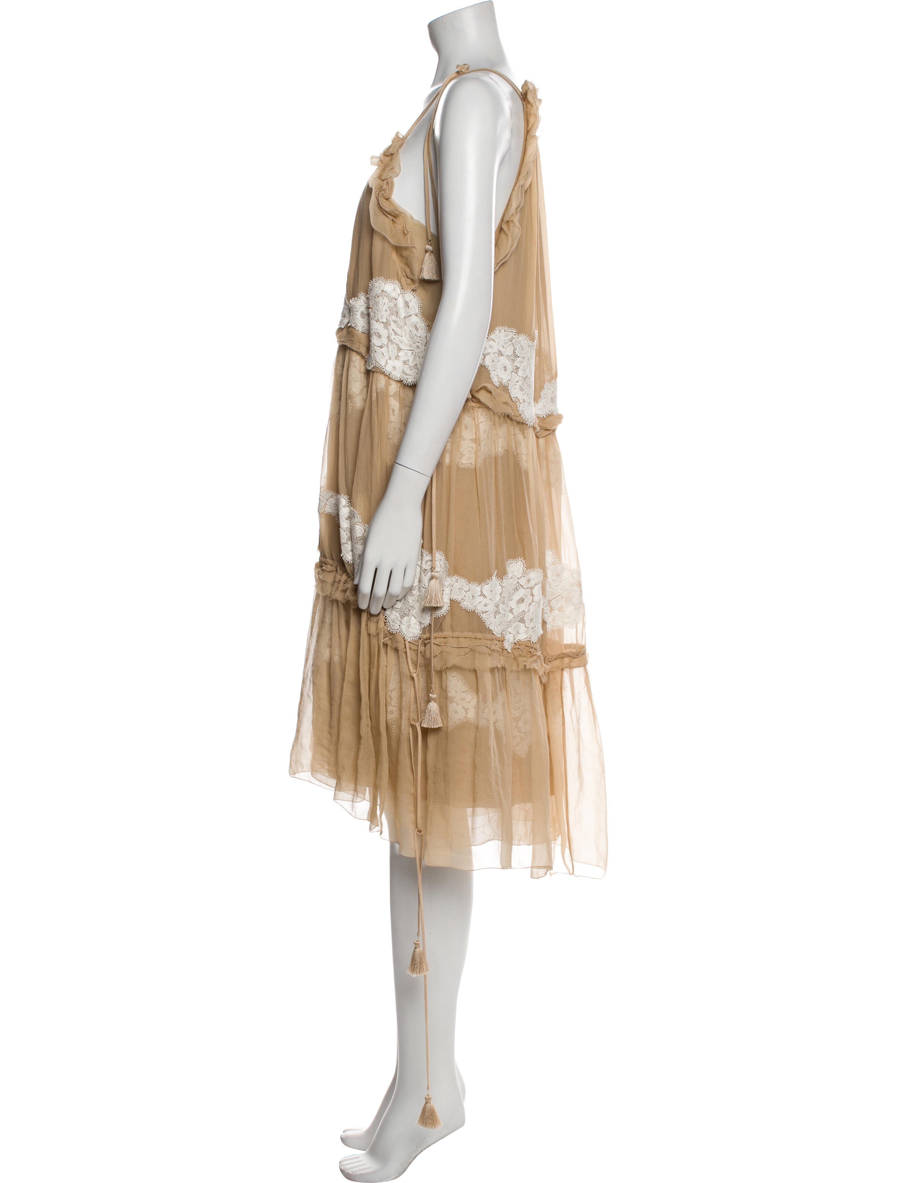 Chloé Silk Knee-Length Dress