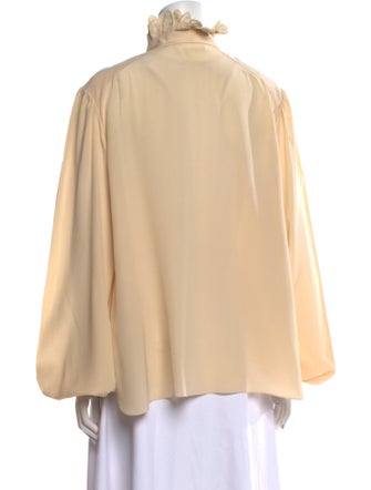 Chloé Silk Mock Neck Blouse