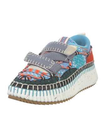 Chloé Colorblock Pattern Whipstitch Trim Sneakers