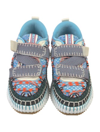 Chloé Colorblock Pattern Whipstitch Trim Sneakers