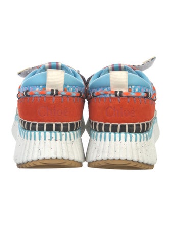 Chloé Colorblock Pattern Whipstitch Trim Sneakers