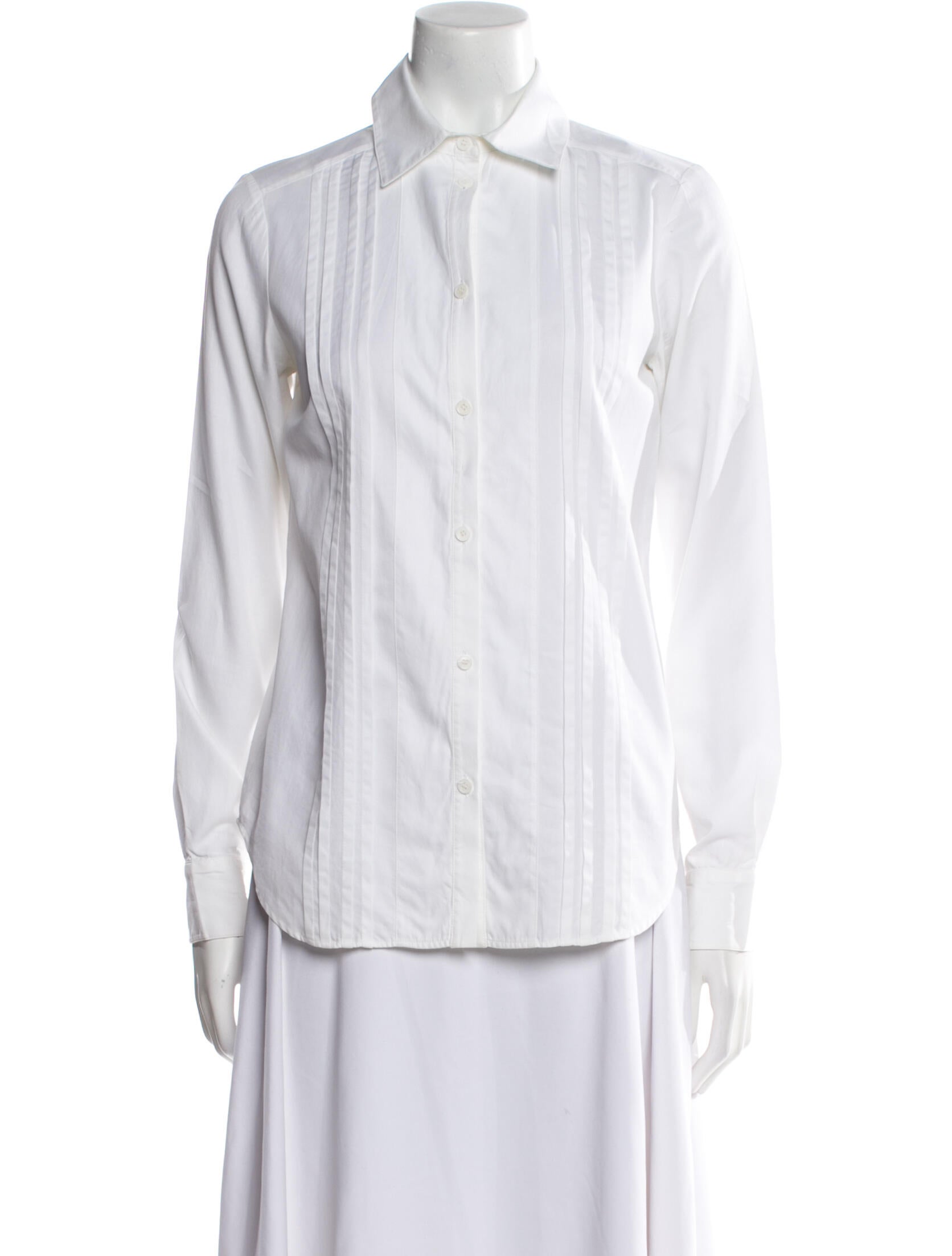 Chloé Striped Long Sleeve Button-Up Top